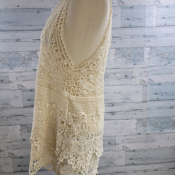 Noelle Knit Boho Chic Crocheted Top Size S/M - Picture 2 of 8